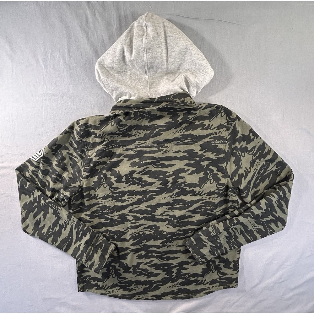 Eighty Eight Hoodie Button Front Camo Green‎ Shirt Men's Small NWT - Picture 12 of 13